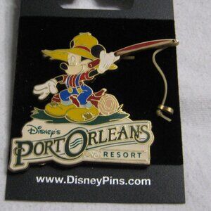 06 Disney World Resorts Port Orleans Mickey Mouse Fishing Pin